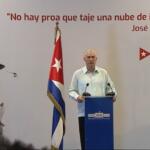 Presidente cubano, Miguel Díaz-Canel Bermúdez, comparece ante medios de prensa