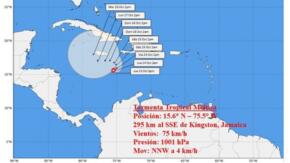 Huracán Melissa se intensifica al sudeste de Jamaica