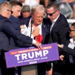 Alcanzado Trump por un disparo durante acto de campaña (+post y video)